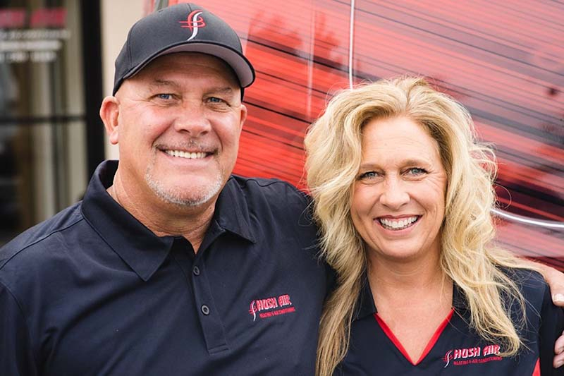 Owners Kim and Darren Huscher